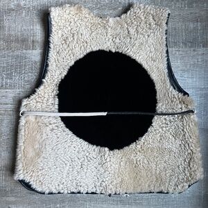 Milena Silvano Moon Vest Tan/Black O/S